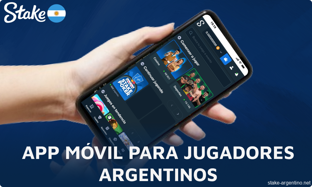 Aplicación móvil Stake disponible para jugadores de Argentina